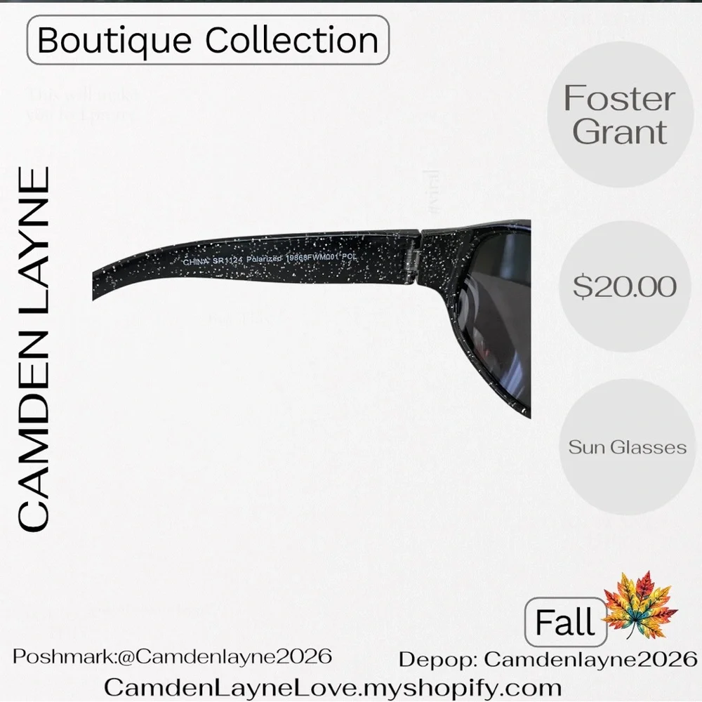 Foster Grant Black Women's Sunglasses